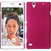 Produktbild PhoneNatic Case für Sony Xperia C4 / Dual Hülle pink gummiert Hard-case + 2 Schutzfolien