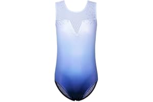 ZNYUNE Fille Justaucorps Gymnastique Danse Classique sans Manches