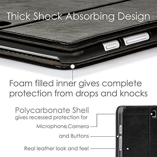 Forefront Cases® Samsung Galaxy Tab A 10.1 SM-T580 Leder Hülle Schutzhülle Tasche Smart Case Cover Stand – Rundum-Geräteschutz und intelligente Auto Schlaf / Wach Funktion inkl. Eingabestift und Displayschutz - 8