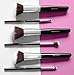 Kabuki Make Up Brush Set - Essential 6pc Travel Kit With Powder Eyeshadow Foundation Blush Brushes