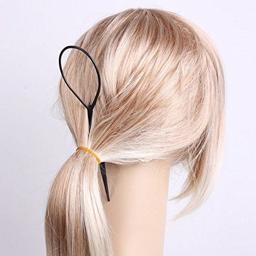 2x Demarkt Disk-Haar Hairstyle Help Hair Haar Tail Twister Kugelkopf Schwarz - 4