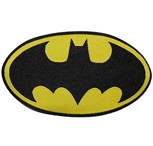 alles-meine.de GmbH Batman - 7,8 cm * 4,5 cm - Bügelbild / Aufnäher Applikation - Superheld Comic Man Super - Bat-Man Fledermaus Aktion Held Figur - Aufbügelflicken / Logo