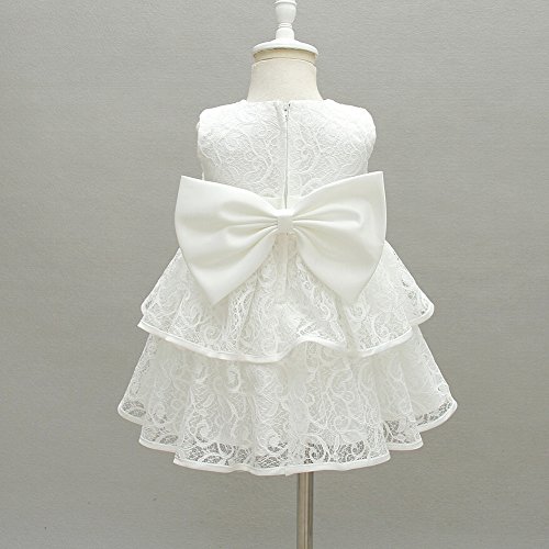 AHAHA Baby Mädchen Prinzessin Kleid Blumenmädchenkleid Taufkleid Festlich Kleid Hochzeit Partykleid Festzug Babybekleidung - 3