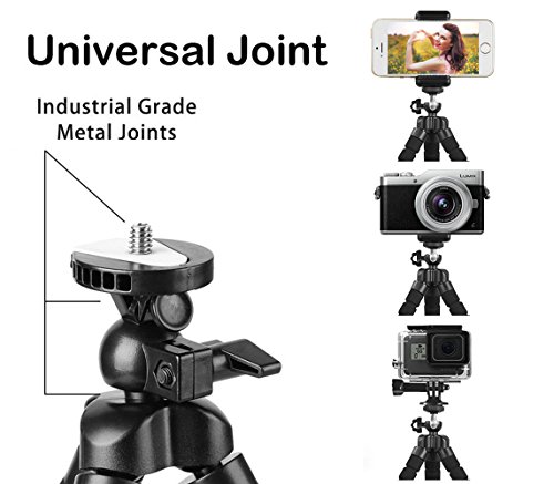 Toppaie Mini trípode Flexible de iPhone trípode para teléfono móvil teledirigido con Bluetooth para cámaras y teléfonos Inteligentes como iPhone y Samsung