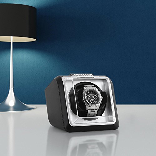 Klarstein 8PT1SR eleganter Uhrenbeweger Watchwinder (linkslauf/rechtlauf, Sichtfenster, Kunstleder, flüsterleise) schwarz - 2