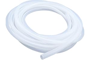 Tuyau en silicone 6 mm ID x 9 mm OD 5 mètres de long, LAVMHAB Tubes de qualité alimentaire Flexible Tube Transparent pour Eau et Air pour Pompe de Transfert