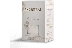 ANCESTRAL Sal sin Refinar Natural de Manantial - 100% Ecológica- Sal fina de mesa sin microplásticos ni aditivos - Sal Gourmet de sabor suave y auténtico. Para Cocinar a Diario. Recogida artesana.
