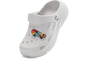 JUJIAOSO Kid's Unsiex Garden Shoes Slip on Sandals Cute Cartoon Slides Clogs