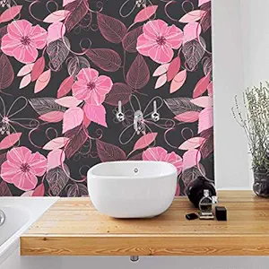 All Your Design Wall Stickers | Self Adhesive Waterproof Watercolor Floral Wallpaper | Vinyl Wall Sticker for Home Decor, Living Room, Bedroom, Hall, Kids Room, Play Room 10 sq.ft.