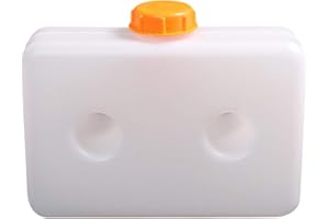 Tanque de combustible gasolina, Ruspela Depósito de plástico para combustible de 5 litros, para gasolina, aceite, agua, para camiones, caravanas, color blanco Bidón de plástico