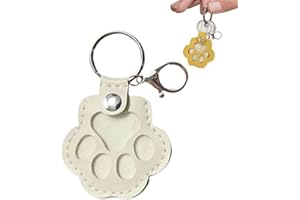 CTDWNT Hundehaar-Sammler, Schlüsselanhänger, Erinnerungsbox, Haustier-Memory-Sammler, Tierhaar-Andenken, Haustier-Fell-Andenken, Schlüsselanhänger zum Sammeln von Haaren mit Druckknopf