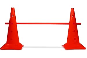 ‎SPORTIKEL24 SPORTIKEL24 Kombi Kegel-Hürde – Steckhürde für Agility Training – Sprung- & Slalom-Hütchen für Hund, Sport, Pferd & Kind – 50 cm