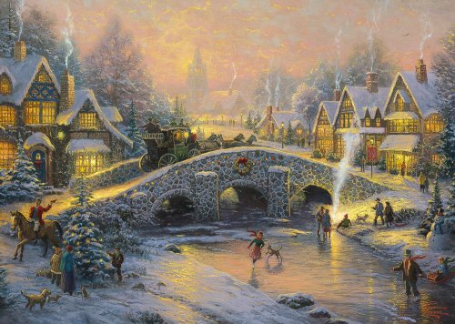 Gibsons Thomas Kinkade Spirit of Christmas  jigsaw puzzle. (1000 pieces)