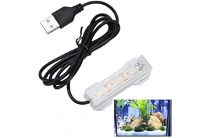 GAMMAEON Blue Aquarium Light Led for Fish Tank or Plants Tank USB Charging Led Waterproof Fish Tank Light Plants Landscape Decoration, Aquarium Accessories