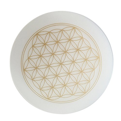 5 x Untersetzer Blume des Lebens mit Golddruck, Untersetzer für Trinkgläser, Flaschen, Blumentöpfe