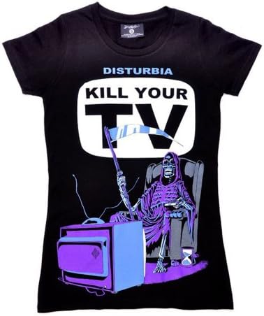 Disturbia Clothing Women's T-Shirt Black Black -  Black - Black - X-Large