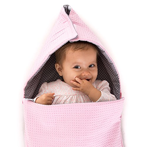 Footmuff for maxi-cosi - Universal - Car seat blanket - Pink Waffle ?