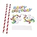 Produktbild HENGSONG Happy Birthday Einhorn Kuchenaufsatz Kuchendeko Cake Topper Cupcake Torten Dekoration Kuchen Topper für Baby Dusche Kindergeburtstag Party Deko