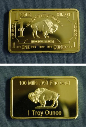 Preisvergleich Produktbild Gold Goldbarren Barren 1 Oz American Buffalo 999 verg. Neu