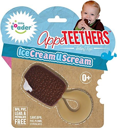 Baby Teething Toy - Bpa / Paint Free - 'Ice Cream U Scream' - appeTEETHERS suitable from birth