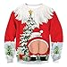 Produktbild Bibao Damen Ugly Sexy Weihnachtliches 3D Print Langarm Urlaub Stil Weihnachten Weihnachten Hemd Pullover Bluse Sweatshirt