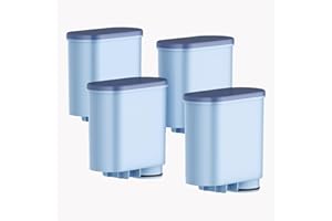 AquaStrata filtre à eau, compatible avec Philips Clean Filter CA6903/10/22/99, adapté aux machines à café Philips et Saeco séries 1200/2200/3200/5400, sans BPA, 150L (pack de 4)