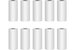 GuKKK Papier, 10 rolek papieru termicznego do aparatów dziecięcych, naklejki do drukowania, mini papier do drukarki, bez BPA, wodoodporny, 57 x 25 mm, 4 m