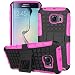 Produktbild S6 Edge Case, Kickstand Feature, Fits Samsung Galaxy S6Edge,DRUnKQUEEn [Drop Protection] [Shock Absorption] Rugged Hybrid Dual Layer Armor Defender Protective Case Cover