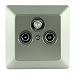Produktbild McPower LUNA UP-Antennendose TV 80x80x36mm, inkl. R