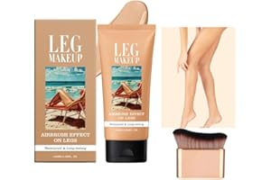AYAYAMO Leg Makeup Waterproof and Brush Bundle- Full Coverage Concealer for Legs and Body,Tattoo Cover Up Makeup, Bruise and Scar Concealer, Lightweight, Sweat Proof, Non Transfer, Easy to Apply