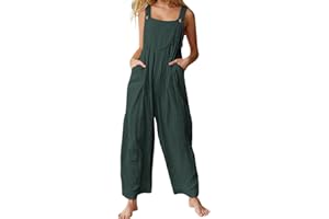 YESNO Women's Dungarees Casual Loose Bib Overalls Boho Floral Wide Leg Jumpsuits with Pockets PQ2 UK