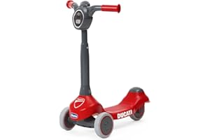 Chicco Monopattino per bambini Ducati Scooter, Monopattino Evolutivo per Bambini, Leggero e Facile da Trasportare, Base Anti-Scivolo, 2-4 Anni, 3 Ruote Rivestite in Gomma, Max 20 kg, Idea regalo