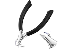 AOOWU Nożyczki do paznokci, profesjonalne cążki do głęboko wrastających paznokci ze stali nierdzewnej, szczypce do narożników z prostym ostrzem, precyzyjne obcinacz do paznokci stóp z antypoślizgowym