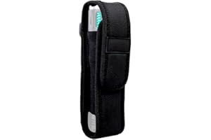 DONGKER Torcia in nylon nero tattico torcia Molle Pouch portatile LED Torch Holder Suitanle per caccia all'aperto campeggio escursionismo - può essere appeso su cintura, gilet, zaino, ecc