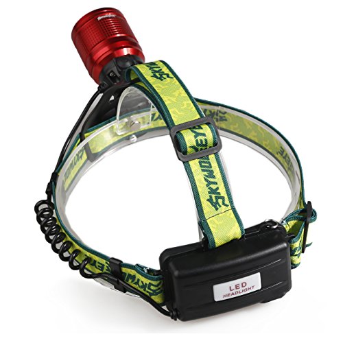 humefor LED Scheinwerfer Laser Scheinwerfer USB wiederaufladbar 18650 5800 mAh Helm Licht für Outdoor Angeln Jagd - 4