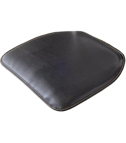 Sweet Home Collection Cuscino per sedia in memory foam, trapuntato, antiscivolo, con retro in gomma a forma di U, 43,2 x 40,6 cm, confezione da 6, in ecopelle nera