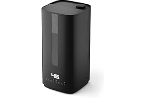 ‎STADLER FORM Stadler Form Luftbefeuchter Oliver, große Räume bis 60 m², leise, klein, leistungsstark, Raumbefeuchter, 6 Stufen, Auto-Modus, LEDs ausschaltbar, Vernebler, keimfreier Nebel, schwarz