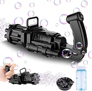 VikriDA 8-Hole Electric Bubbles Gun for Toddlers Toys, New Gatling Bubble Machine Outdoor Toys for Boys and Girls (Color AS PER Availability) 3*AA Batteries Required ( NOT Included )