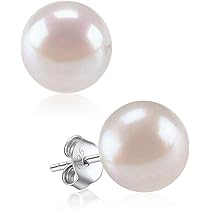 Clous D'oreilles Perle Baroque Blanc - Véritables Perles De Culture Sur Argent