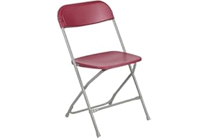 Flash Furniture Hercules Series Plastic Folding Chair-10 Pack 650LB Weight Capacity, Red, Set of 10