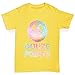 Produktbild TWISTED ENVY Mädchen T-Shirt Douze Points Smiley Face Print Age 5-6 Gelb