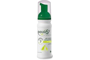 Douxo S3 Seb Mousse, contiene 0.5% de ofitrio, control de olores y seborregulador, para piel grasa a escamosa, seborrea, para perros y gatos, 5 onzas líquidas