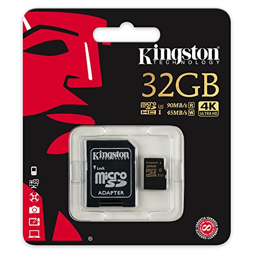 Kingston Gold microSD 32GB Class 3 (U3) Speicherkarte mit Adapter UHS-I Speed - 5