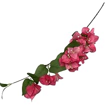 Bougainville Artificiale In Seta - 4 Steli 105cm, Fiori Viola, Decorazione Interna/esterna - Foto 7