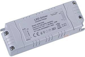 YAYZA! Transformateur 220v 12v LED, Triac Dimmable Pilote 20W IP44 1.66A LED Driver, Mini Alimentation LED de Tension constante, Convient pour écran LED et Ampoules LED G4, MR11 Adaptateur（1-Paquet ）