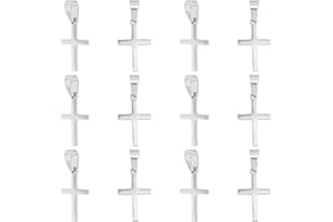 UNICRAFTALE 12 pcs Croix Breloques Acier Inoxydable Croix Pendentifs Breloques Placage Ion (IP) Pendentifs Métal Noir Punk Breloques pour la Fabrication de Bijoux Accessoire DIY