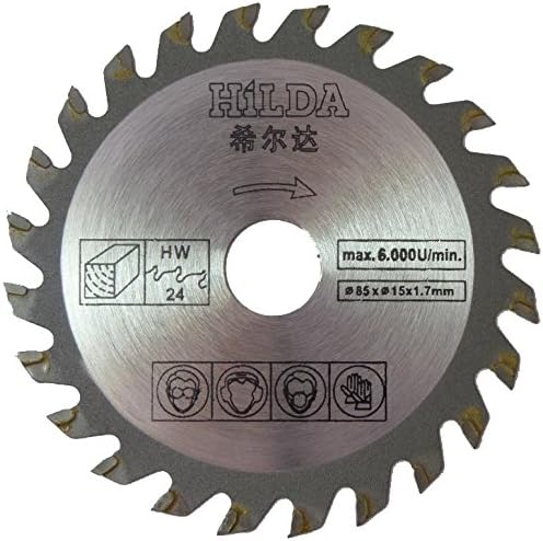 Circular Saw Blade for Rockwell RK3440K Circular Saw 85mm x 15mm x 24T Wood Cutting Blade