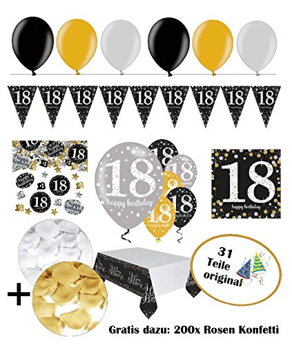 Komplette FesteFeiern® Geburtstags Deko zum 18 Geburtstag