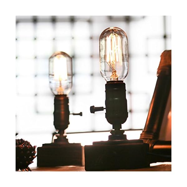 YUENSLIGHTING E27 Vintage Wood Blocks Table Lamp Desk Light for Cafe Bar Studio Night Light for Bedside Dimmable Without Bulb Art - Image 11