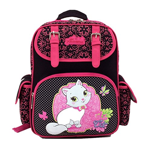Preisvergleich Produktbild Kinder Schultaschen für Mädchen, Rucksack für Grundschule Mädchen Teen Rucksäcke wasserdichte Kinderrucksäcke, personalisierte Patten Umhängetasche für Reisen Wandern - Cut Cat
